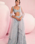 Blue Sharara Set