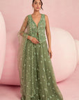 Sage Green Sharara Set