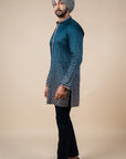 Prussian Blue - Blush Nugrey Ombre Kurta