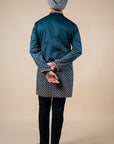 Prussian Blue - Blush Nugrey Ombre Kurta