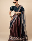 Prussian Blue - Rust Skirt Set