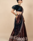 Prussian Blue - Rust Skirt Set
