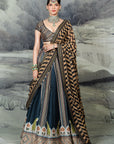 Prussian Blue Skirt Set | Baroda