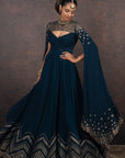 Prussian Blue Tunic Set | Muraqqa