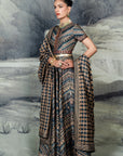 Purssian Blue Anarkali Set | Baroda