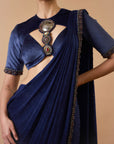 Adaa Navy Blue Saree