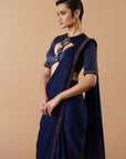 Adaa Navy Blue Saree