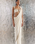 Floral Armour Ivory Saree