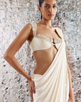 Floral Armour Ivory Saree