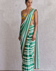 Green Bar Saree