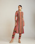 Olive Green Straight Kurta Pant Set