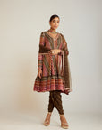 Olive Green A Line Dhoti Kurta Set