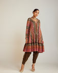 Olive Green A Line Dhoti Kurta Set