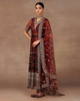 Red - Burgundy Ombre Tunic Set