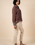 Rich Brown Printed Shirt