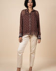 Rich Brown Printed Shirt