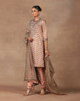 Rose Pink Chevron Tunic Set | Muraqqa