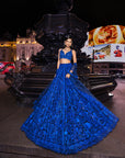 Blue Paisley Lehenga Set 1