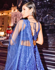 Blue Paisley Lehenga Set 3
