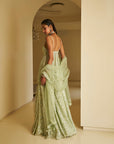 Mint Green Sequin Sharara Set- Ready To Ship