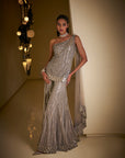 Silver Grey Sequin Sharara Set