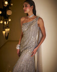 Silver Grey Sequin Sharara Set