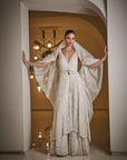 White Sequin Sharara Set