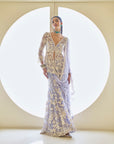 Mauve Pearl Sharara Set
