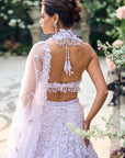 Lilac Three-Dimensional Lehenga Set