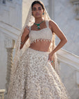 Ivory Cut Work Lehenga Set