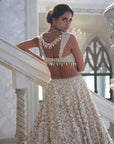 Ivory Cut Work Lehenga Set