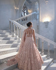 Powder Peach Cut Work Lehenga Set