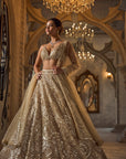 Gold Sequin Lehenga Set