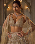 Gold Sequin Lehenga Set