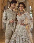 Ivory Gold Three-Dimensional Lehenga Set