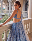 Blue Cut Work Lehenga Set - Ready to Ship