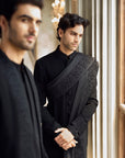 Black Thread Work Sherwani Set