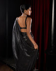 Coffee Ombre Sequin Georgette Saree
