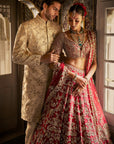 Ivory Gold Sherwani Set