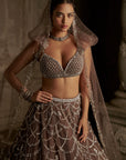 Coffee Chandelier Lehenga Set- Ready To Ship