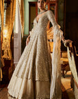 Silver Gold Jacket Lehenga Set - Ready to Ship