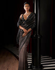 Coffee Ombre Sequin Georgette Saree