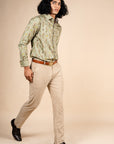 Sage Green Flora Printed Shirt