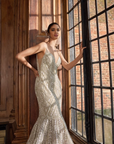 Champagne Sequin Gown 4