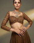 Copper Gold Lehenga Set