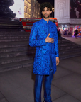 Blue Thread Work Sherwani Set 1