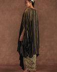 Black Berrybloom Drape Skirt Set - Ready to Ship