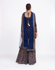 Navy Blue Kurta Sharara Set - Ready to Ship