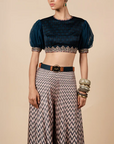 Midnight Blue and Nugrey Sharara Set