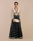 Linear Chevron Sharara Set